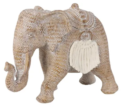 Produktbild von Deko-Elefant - 24 x 18,5 cm - Sandfarben - Polystone