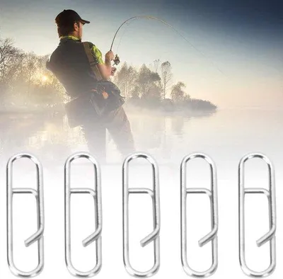 Immagine prodotto di Clip ovali in acciaio inossidabile per fissare accessori da pesca e connettori rapidi