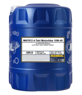 Produktbild von Mannol Motoröl 4T Motor10W40 20L Ester + Ma2 Synthetisch (7812) (Api Sn) (48)