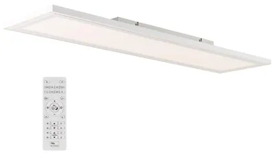Productafbeelding van Brilliant LED Aufbaupanel Deckenleuchte Laurice Weiß 100x25cm 24W 2600lm CCT 2700K - 6500K Dimmbar mit Fernbedienung