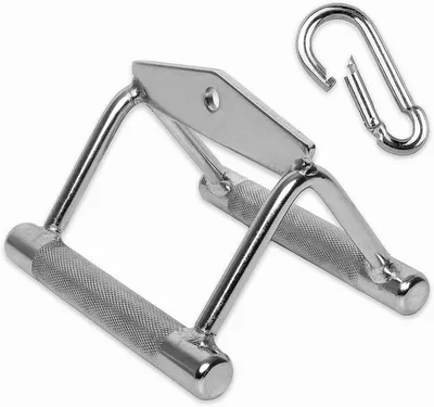 Image de Barre parallèle en acier chromé, 14 cm, pour les exercices d'aviron et les tractions à la barre