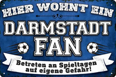 Productafbeelding van Metaaldos voor voetbalfans - hier woont een Darmstadt-fan