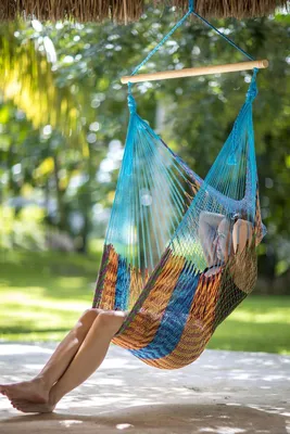 Obrázok produktu pre MacaMex Mexické závesné kreslo Mesh Multicolour Bavlna Hanging Chair