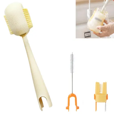 5-in-1 Flaschenbürste, Weiß, 30,5 cm, für Flaschen & Gläser