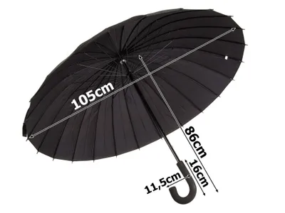 Obrázek produktu pro Verk 25002 Deštník holový 24 drátů, 124 cm černý