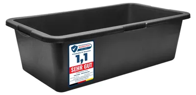 Produktbild von Garronda Mörtelwanne 40 L Rechteckig Mörtelkübel Kunststoffwanne – stabile Maurerkübel aus recyceltem PE Mörtelkasten für Beton, Garten oder Werkstatt GD-0169