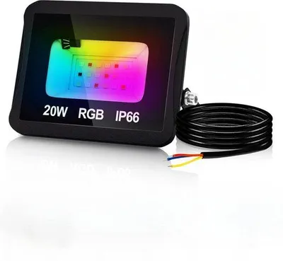 Immagine prodotto di Luci LED RGB con telecomando - 20 Watt - Lampada da lavoro LED - Illuminazione colorata RGB
