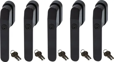 Produktbild von ABUS FG400 Abschließbarer Fenstergriff Schwarz, gleichschließend im Set 5 Stück