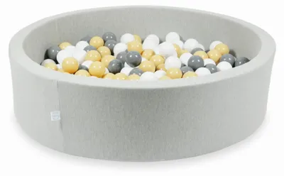Image de Bac de séchage gris clair 110x30 avec 400 balles : Beige, Gris, Blanc