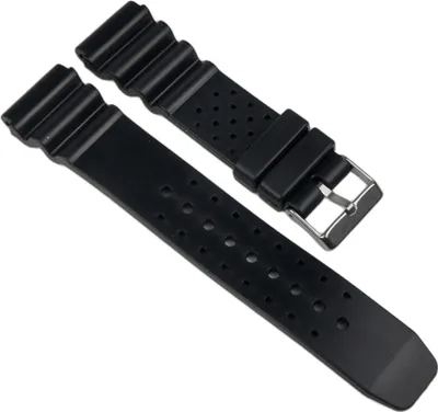 Produktbild von Minott Uhrenarmband PolyurethanBand schwarz 24mm Dornschließe 20033S