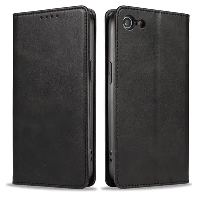 Produktbild von Handyhülle für Apple iPhone 6 / 6s Kunstleder Flip Cover Hülle Klapphülle Case Kartenfach Farbe: Schwarz