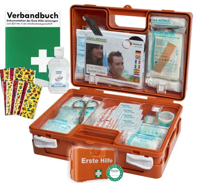 Produktbild von Erste-Hilfe-Koffer M1 KITA nach aktueller DIN/EN 13157 inkl. Hygiene-Gel