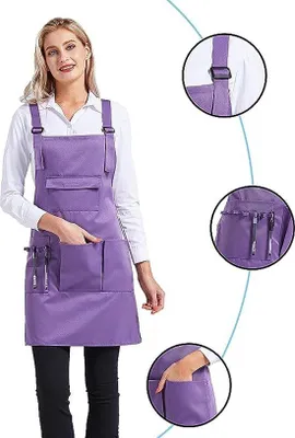 Produktbild von Famanu Schürze Verstellbar mit Taschen - Lila