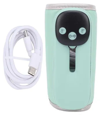 Immagine prodotto di Scaldabiberini portatile, con 11 impostazioni di temperatura, ricaricabile, riscalda rapidamente il latte e include una luce notturna, funzione di memoria, display LED, ideale per i viaggi, colore verde
