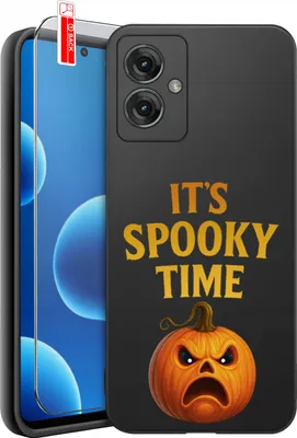 Productafbeelding van Hoesje voor de Motorola Moto G55 5G met Halloween-motieven (schedel, skelet) + beschermend glas