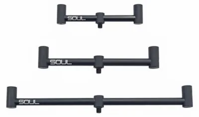 Productafbeelding van Soul Aluminium Buzzerbar - verstelbare 2 Rod hengelsteun voor banksticks 15 cm