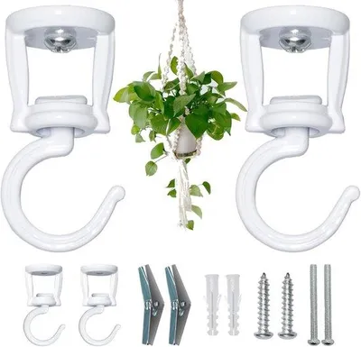 Produktbild von Wandhaken für Pflanzen - Wandhalterungen für Dekoration - Hochleistungs - 2 Stück - Weiss