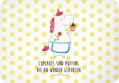 Produktbild von Mr. & Mrs. Panda Kühlschrankmagnet Einhorn Küche - Weiß - Geschenk, magnet, zettelhalter, Träumen, Unicorn, holzmagnet, Kuchen, Einhörner, Motivation, Pinnwandmagnet