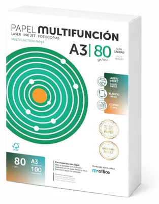 Produktbild von A3 Papier 80g 100 Blatt, Multifunktionspapier für Laser- und Tintenstrahldrucker