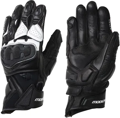 Image de Gants de moto Modeka Evox Short Noir / Blanc 11