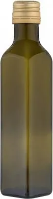 Produktbild von 6x Glasflasche, eckig, grün, ca. 250 ml