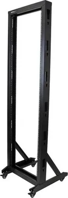 Produktbild von StarTech.com 42U offener Rack-Schrank mit Rädern - Schwarz - Netzwerk-Serverschränke