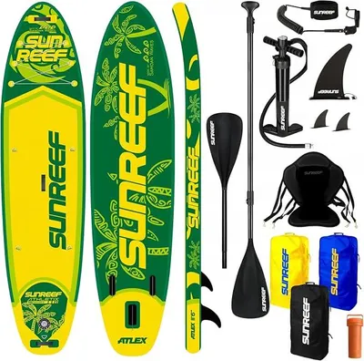 Imagen del producto de SUNREEF SUP 350cm, tabla de paddle surf inflable 2 en 1, con asiento, capacidad máxima de 200 kg