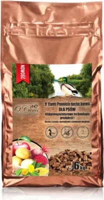Zdjęcie produktu dla O'Canis Premium, sucha karma dla psów, z kaczką, prosem, ziemniakami i burakiem, 6 kg