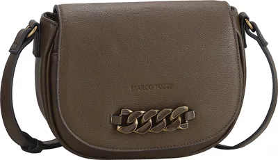 Produktbild von MARCO TOZZI Damen Umhängetasche Überschlag Kettendetail 2-61031-41, Farbe:Braun