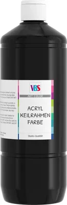 Produktbild von VBS Acryl-Keilrahmenfarbe, 1000 ml Schwarz