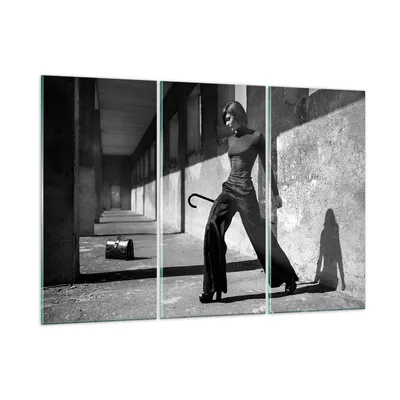 Produktbild von Bilder auf glas - 3 Teile - Fotografie Mode Frau - 165x110cm - Glasbilder - Wandbilder - Bilder - zum Aufhängen bereit - Wanddekoration aus Glas - Glas Bilder - Wandbild auf Glas - GCE165x110-4360