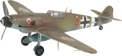 Productafbeelding van Revell modelbouwpakket vliegtuig 1:72 - Messerschmitt Bf109 G-10, schaal 1:72, niveau 3, authentieke replica met veel details, artikelnummer 04160, originele kleur