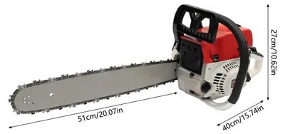 Produktbild von Benzin Kettensäge - Modell 5200 52cc - 50 cm Schwert - 2,0 kW 7500 U/min - Doppel-Sicherheitsschalter - Vibrationsdämpfung