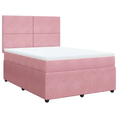 Produktbild von Boxspringbett mit Matratze Rosa 160x200 cm Samt