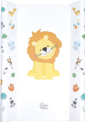 Produktbild von Wickelauflage 70 x 47 cm - feste Wickelunterlage keil Wickeltisch abwaschbar Wickelmulde Safari Motiv
