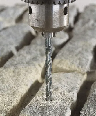 Produktbild von wolfcraft GmbH 1 Steinbohrer, Bohrer, Hammer drill bit, 8 mm, 200 mm, Künstlicher Stein, Mauerwerk, Naturstein, 13,5 cm