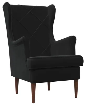 Image de vidaXL Fauteuil noir velours