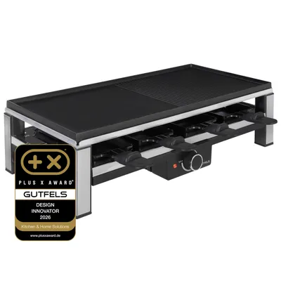 Produktbild von GUTFELS RACLETTE 4020 | Antihaftbeschichtung | 8 Personen | 2000 Watt | Edelstahl