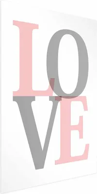 Produktbild von Posterpapier Poster - Gray Love 40x60 cm Text m-A-0860-ao-a