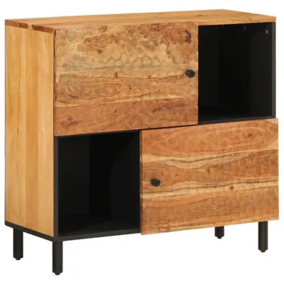 Image de Armoire d'appoint 80x33x75 cm en bois massif d'acacia