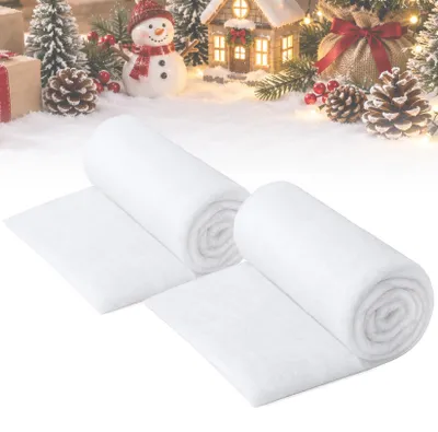 Kunstschnee-Deko 2 Rollen 80x300 cm Polyester Winterdeko