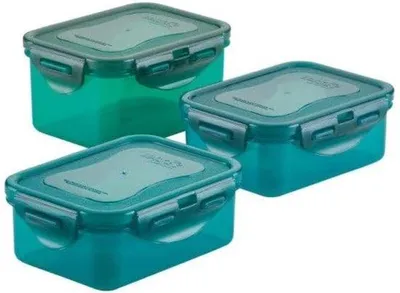 Obrázok produktu pre Obdĺžnikové, vzduchotesné nádoby bez obsahu BPA, s objemom 1,4 l a 1,0 l, vhodné do umývačky riadu