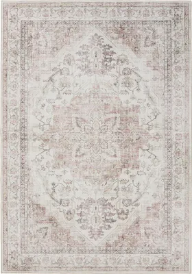 Produktbild von Interiyou Waschbarer Teppich Gent Rosa/Beige 160x230 cm