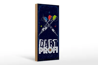 Produktbild von Holzschild  Dart Profi Dartpfeile, 27x10 cm, Holzschilder Spruch Sport Hobby