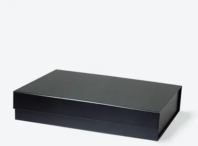 Zdjęcie produktu dla Pudełko Magnetyczne Na Prezent 305x203x64mm (zew) Czarne Prezentowe Pudełko
