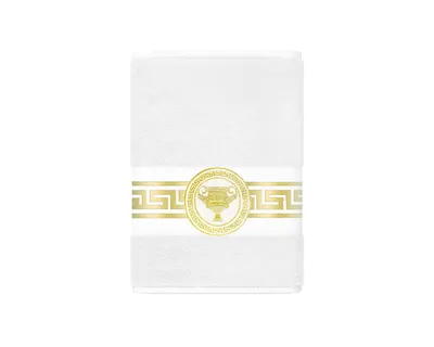 Produktbild von belleartishop Mäander Amphore Handtücher Weiß Gold, 50 cm x 100 cm