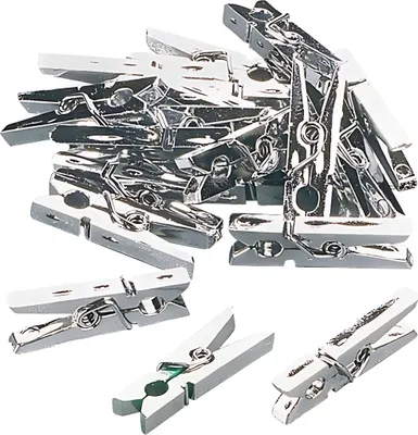 Produktbild von KNORR PRANDELL 213062075 Miniklammer 25 x 8 mm Kunststoff silberfarben