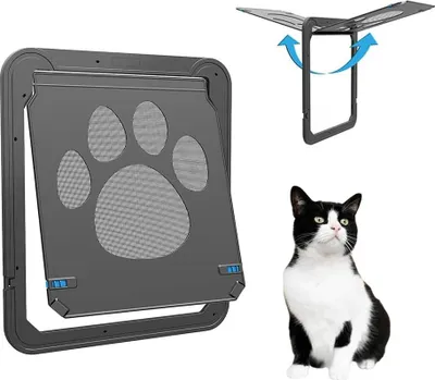 Productafbeelding van Famanu kattenluik met magneet - vliegenhor voor huisdieren