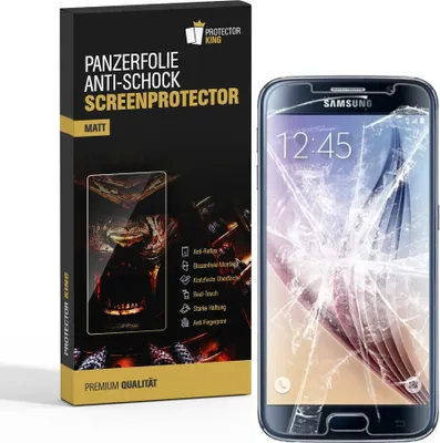 Produktbild von 2x Panzerfolie für Samsung Galaxy S6 ANTI-SCHOCK Displayschutzfolie MATT