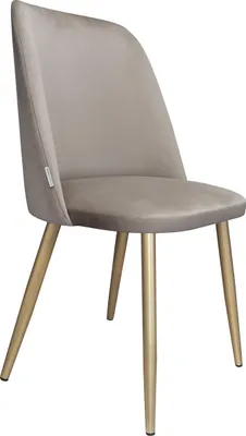 Zdjęcie produktu dla Krzesło do jadalni i salonu GOYA MG09 - Eleganckie krzesło welurowe na złotych nogach